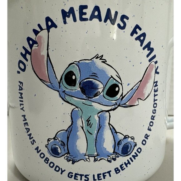Disney Stitch Movie "Ohana Means Family" Enamel Campaign Metal Mugs - Picture 3 of 9